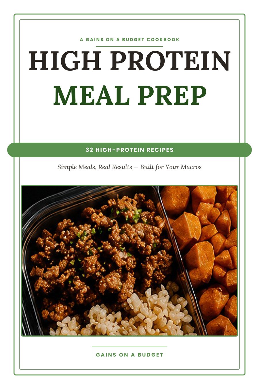 High Protein Meal Prep cookbook cover