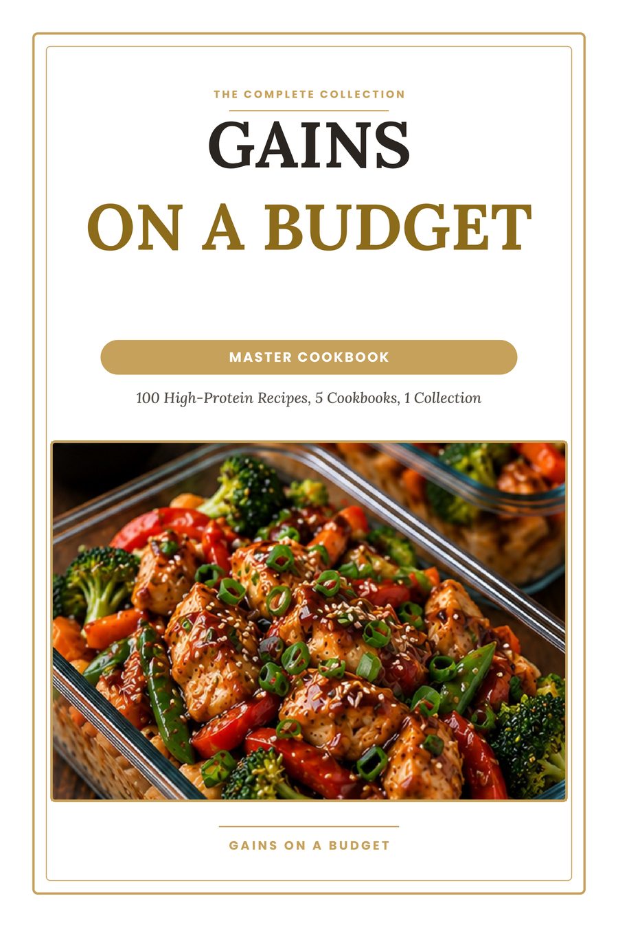 Gains on a Budget Master Cookbook cover
